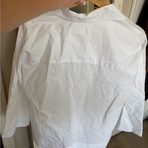 Nili Lotan Paulette Terry White 100% Cotton Shirt - Picture 7 of 10